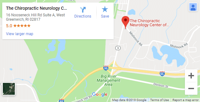 Map of West Greenwich Chiropractors